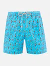 Mc2 Saint Barth Pattern-jacquard Swim Shorts In Sky