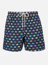 Mc2 Saint Barth Fish-print Swim Shorts In Blue Navy
