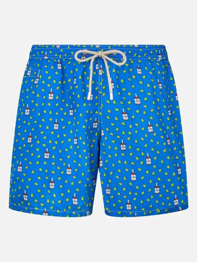 MC2 SAINT BARTH MAN LIGHTWEIGHT FABRIC SWIM-SHORTS LIGHTING MICRO FANTASY WITH RUM AND PEAR PRINT