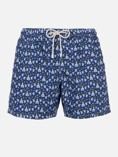 MC2 SAINT BARTH MAN LIGHTWEIGHT FABRIC SWIM-SHORTS LIGHTING MICRO FANTASY WITH TEQUILA PRINT