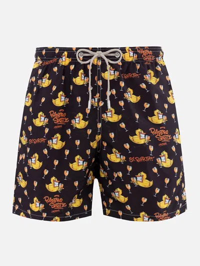Mc2 Saint Barth X Crypto Puppets Lightning Swim Shorts In Black