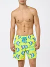 Mc2 Saint Barth Man Lightweight Fabric Swim-shorts Lighting With Cryptopuppets Print Cryptopuppets Special Edition In Fluo