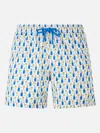 MC2 SAINT BARTH MAN LIGHTWEIGHT FABRIC SWIM SHORTS WITH BLANC 1664 PRINT BLANC 1664 SPECIAL EDITION
