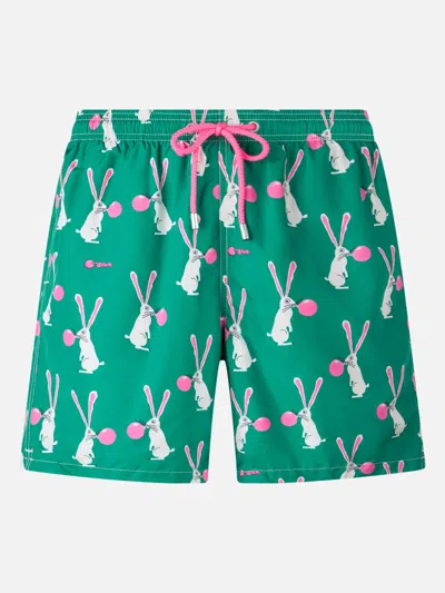 Mc2 Saint Barth X Big Babol Lighting Swim Shorts In Green