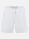 Mc2 Saint Barth Man Lightweight Fabric White Swim-shorts Lighting Pantone Pantone Special Edition In White
