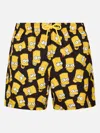 Mc2 Saint Barth Gustavia Bart Faces-print Swim Shorts In Black