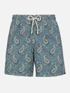Mc2 Saint Barth Gustavia Paisley-print Swim Shorts In Green