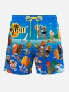 Mc2 Saint Barth Gustavia Placed Swim Shorts In White