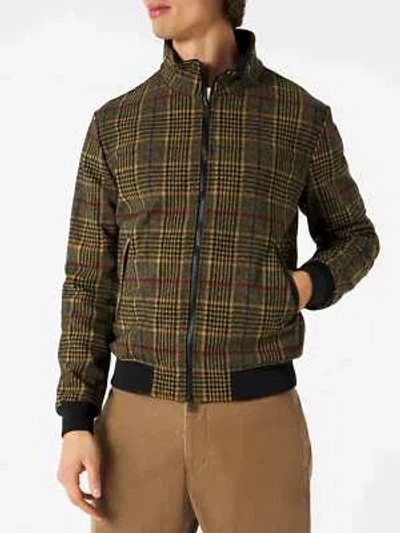 Pre-owned Mc2 Saint Barth Man Mid-weight Prince Of Wales Bomber Jacket In Black