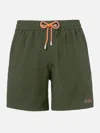 Mc2 Saint Barth Man Military Green Cargo Short Pants Cargy In Green