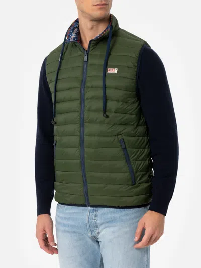 Mc2 Saint Barth Man Military Green Padded Vest Aspen
