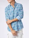 Mc2 Saint Barth Man Muslin Cotton Sikelia Shirt With Paisley Print In White