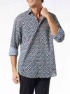Mc2 Saint Barth Man Muslin Cotton Sikelia Shirt With Palm Print