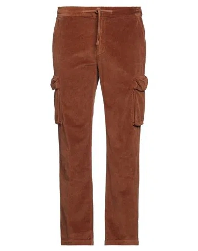 Mc2 Saint Barth Man Pants Camel Size L Cotton, Elastane