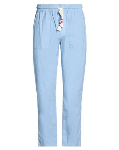 Mc2 Saint Barth Man Pants Light Blue Size L Cotton, Elastane
