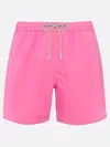 Mc2 Saint Barth Man Pink Mid-length Swim Shorts Patmos In Pink