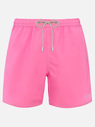 Mc2 Saint Barth Man Pink Mid-length Swim Shorts Patmos