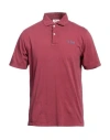 Mc2 Saint Barth Man Polo Shirt Garnet Size M Cotton In Red