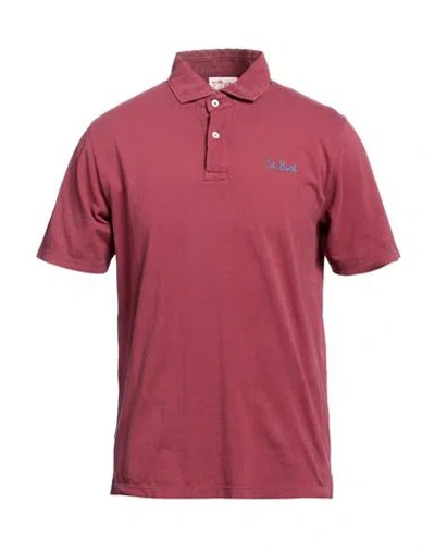 Mc2 Saint Barth Man Polo Shirt Garnet Size M Cotton In Red