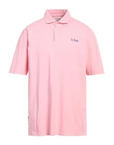 Mc2 Saint Barth Man Polo Shirt Light Pink Size Xxl Cotton