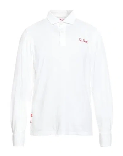 Mc2 Saint Barth Man Polo Shirt White Size L Cotton