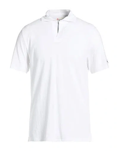 Mc2 Saint Barth Man Polo Shirt White Size M Cotton