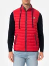 Mc2 Saint Barth Man Red Padded Vest Aspen In Red