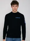 Mc2 Saint Barth Ribbed Blue Sweater With Snoopy Patch Peanuts Special Edition In Blue