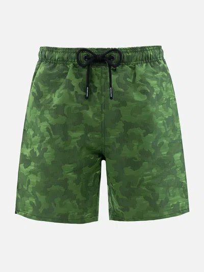 Mc2 Saint Barth Harbour The Riviera Camouflage Swim Shorts In Green