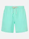 Mc2 Saint Barth Man Sage Green Mid-length Swim Shorts Patmos In Green