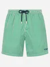 Mc2 Saint Barth Patmos Striped Drawstring Swim Shorts In Green