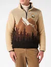 Mc2 Saint Barth Zip-up Intarsia-knit Fleece Jumper In White