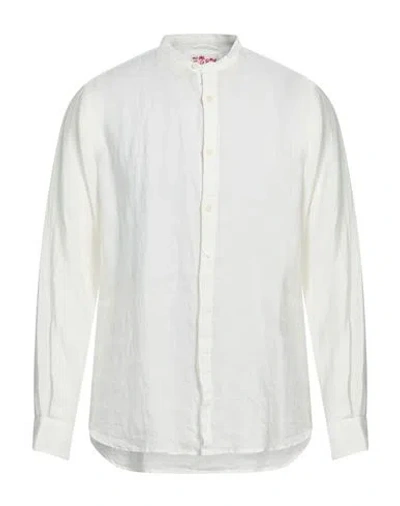 Mc2 Saint Barth Man Shirt White Size L Linen