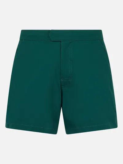 Mc2 Saint Barth Man Short-length British Green Swim Shorts Master