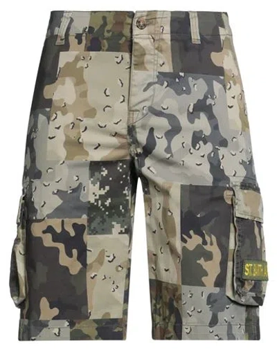 Mc2 Saint Barth Man Shorts & Bermuda Shorts Khaki Size M Cotton, Elastane In Sand