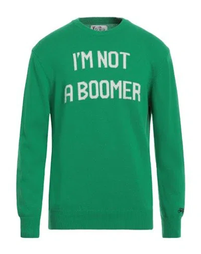 Mc2 Saint Barth Man Sweater Green Size L Wool, Viscose, Cashmere, Polyamide