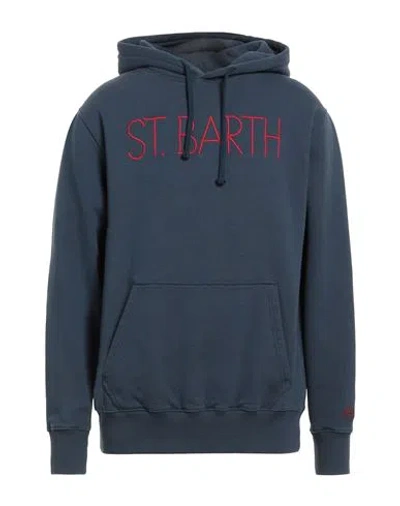 Mc2 Saint Barth Man Sweatshirt Navy Blue Size Xxl Cotton