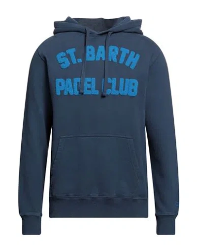 Mc2 Saint Barth Man Sweatshirt Slate Blue Size Xl Cotton