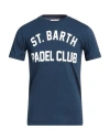 Mc2 Saint Barth Man T-shirt Navy Blue Size S Cotton