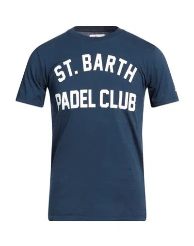 Mc2 Saint Barth Man T-shirt Navy Blue Size S Cotton
