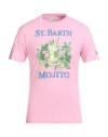 Mc2 Saint Barth Man Cotton T-shirt With St. Barth Mojito Print