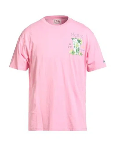 Mc2 Saint Barth Man T-shirt Pink Size L Cotton