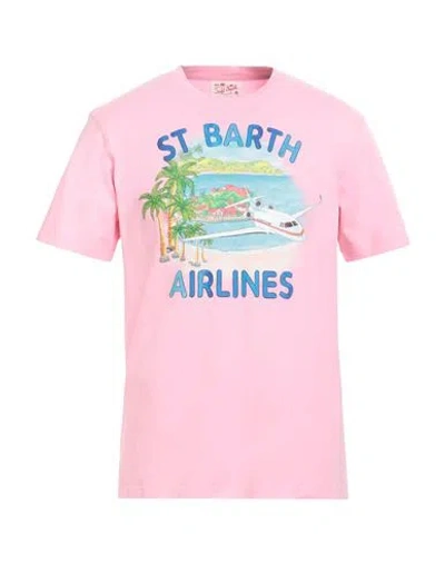 Mc2 Saint Barth Man T-shirt Pink Size L Cotton