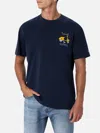 Mc2 Saint Barth Man T-shirt With Vespa Placed Print And Embroidery Vespa Special Edition In Blue