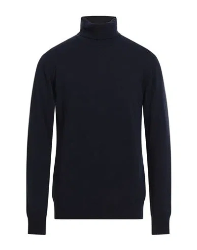 Mc2 Saint Barth Man Turtleneck Midnight Blue Size Xl Wool, Viscose, Cashmere, Polyamide