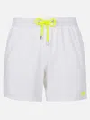 Mc2 Saint Barth Man Lightweight Fabric White Swim-shorts Lighting Pantone Pantone Special Edition In White