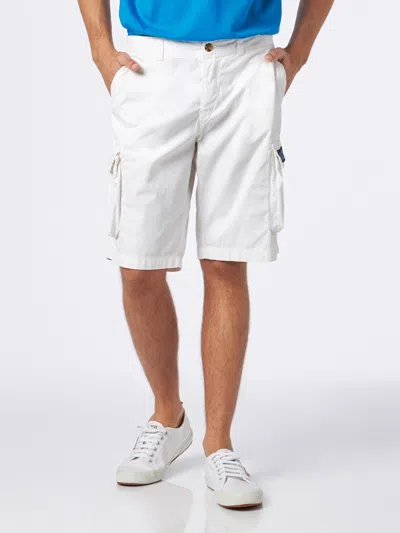 MC2 SAINT BARTH MAN WHITE COTTON CARGO SHORTS