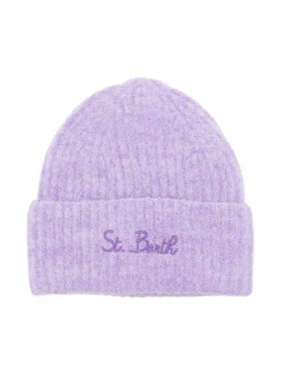 Mc2 Saint Barth Kids' Manon Beanie In Purple