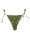 Mc2 Saint Barth Sequined Tie-side Bikini Bottoms In Green