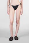 Mc2 Saint Barth Rhinestone-embellished Bikin Briefs In Black